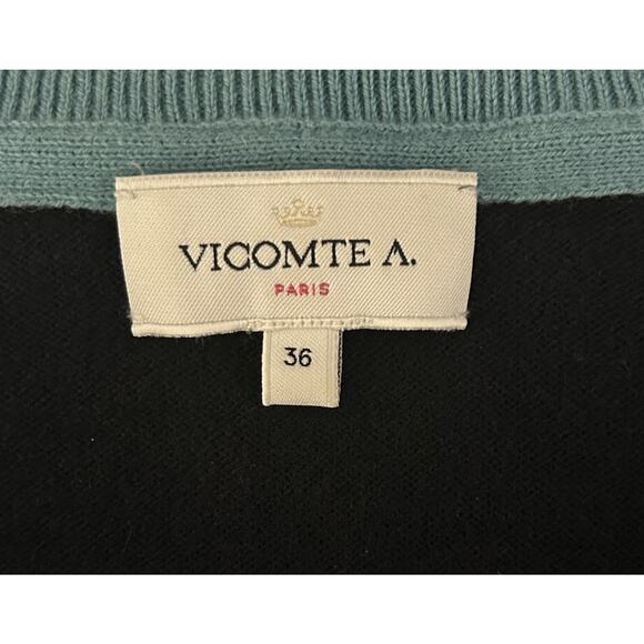 Vicomte A. Paris Women's Navy Cashmere Blend Sweater Jumper - Size 36 EU / S - Picture 5 of 7